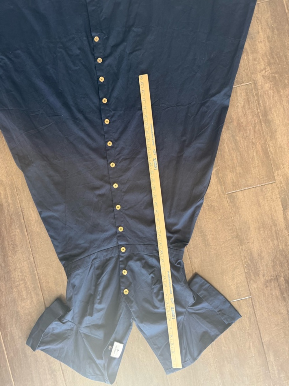 Tuckernuck NWOT Navy Kate Dress Button Down Poplin Cotton Midi Dress Size L - Picture 9 of 14
